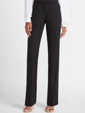 6R Express Design Editor Black Work Pants  Women's Straight-Leg Dress Pants